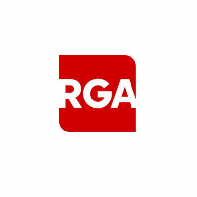 RGA logo with white text on a red square background.